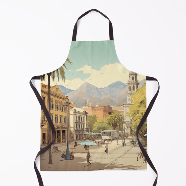 Item preview, A Vintage Travel Illustration of Santiago - Chile designed and sold by GoodOldVintage.