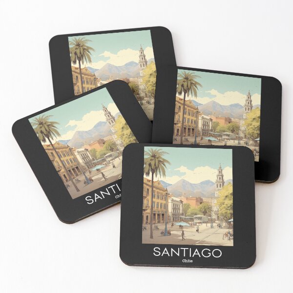 Item preview, A Vintage Travel Illustration of Santiago - Chile  designed and sold by GoodOldVintage.