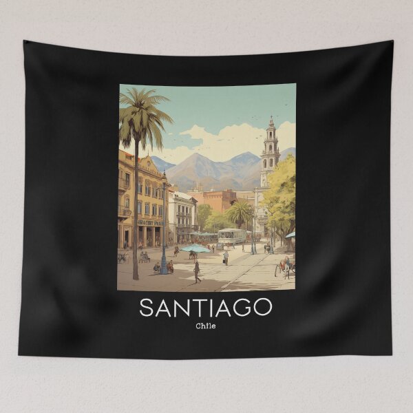 Item preview, A Vintage Travel Illustration of Santiago - Chile  designed and sold by GoodOldVintage.