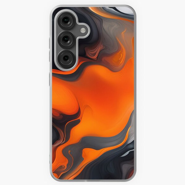 Item preview, Translucent Burnt Orange White Black Grey Abstract designed and sold by I-A-Troy.