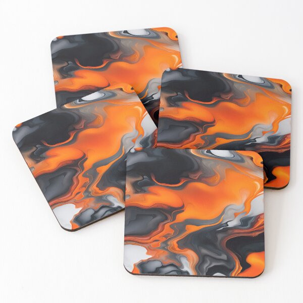 Item preview, Translucent Burnt Orange White Black Grey Abstract designed and sold by I-A-Troy.