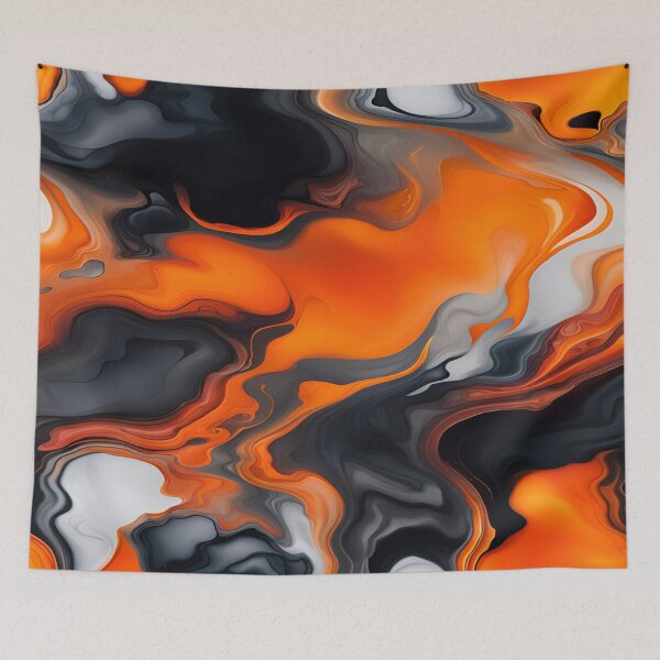 Item preview, Translucent Burnt Orange White Black Grey Abstract designed and sold by I-A-Troy.