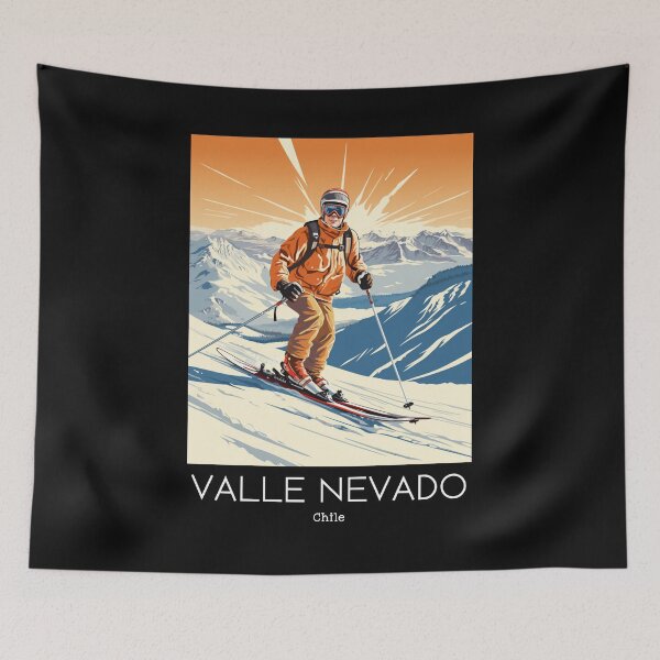 Item preview, Una ilustración de viaje vintage de Valle Nevado - Chile designed and sold by GoodOldVintage.