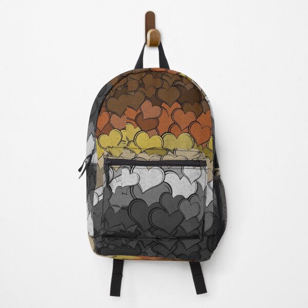 Item preview, Overlapping Hearts in Gay Bear Pride Flag Colors designed and sold by LiveLoudGraphic.