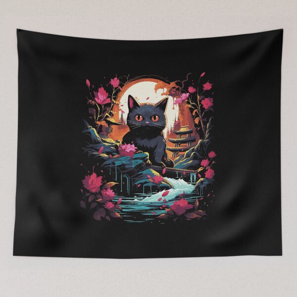 Item preview, CAT IN THE SUNSET: A WALK TOWARD THE RIVER designed and sold by BorczVisuals.