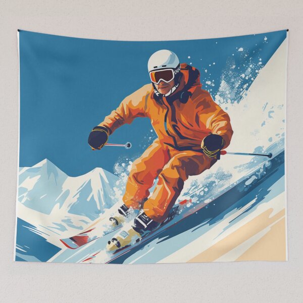 Item preview, Una ilustración de viaje vintage de Valle Nevado - Chile designed and sold by GoodOldVintage.