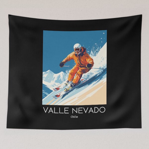 Item preview, Una ilustración de viaje vintage de Valle Nevado - Chile designed and sold by GoodOldVintage.