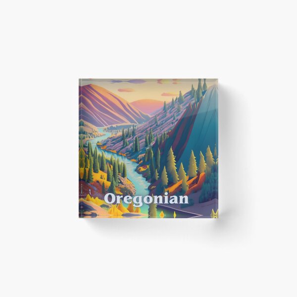 Item preview, Oregonian Oregon Mountain, Valley, River, And Trees designed and sold by OregonsOwn.