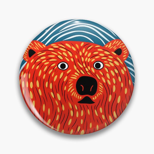 Item preview, Red Wave Bear: The Surprised Warrior designed and sold by EnchantArtCo.