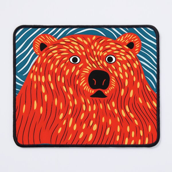 Item preview, Red Wave Bear: The Surprised Warrior designed and sold by EnchantArtCo.