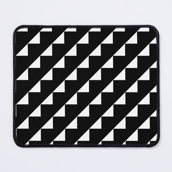 Item preview, Black and White Diagonal Rows, Lines of Triangles, a Simple Zigzag Pattern designed and sold by PenguinForests.
