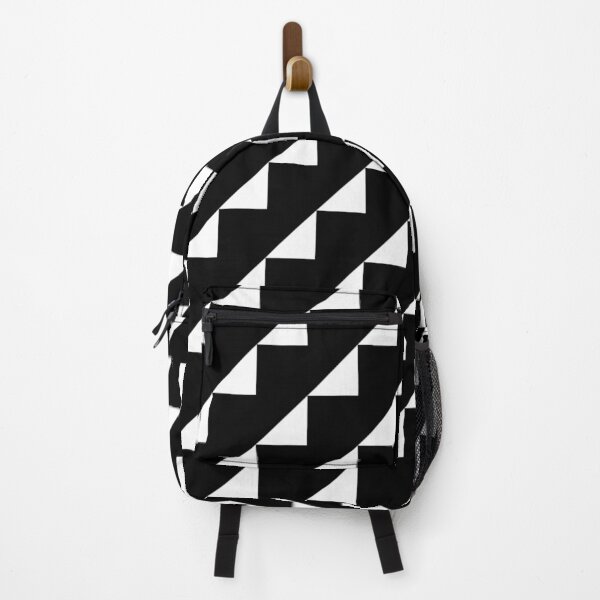 Item preview, Black and White Diagonal Rows, Lines of Triangles, a Simple Zigzag Pattern designed and sold by PenguinForests.