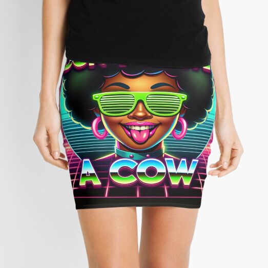 Cow print outlet skirt 80s