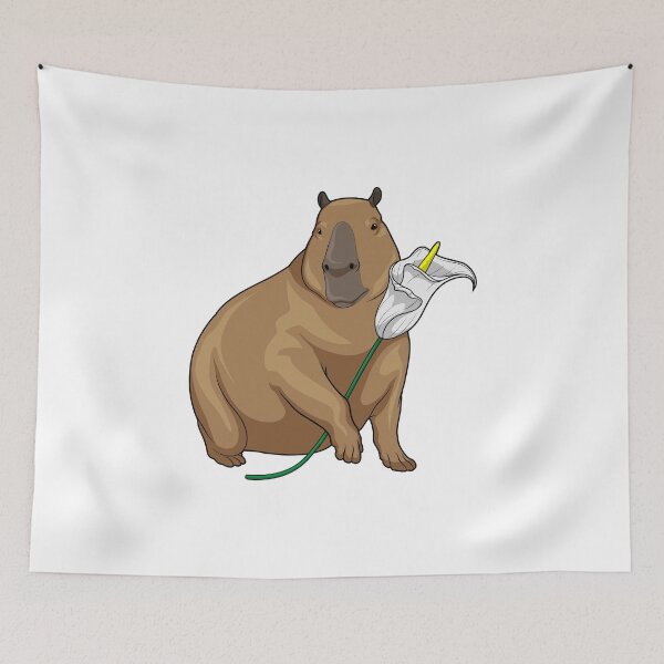 Item preview, Capybara Calendula Flower designed and sold by Snabdesign84.