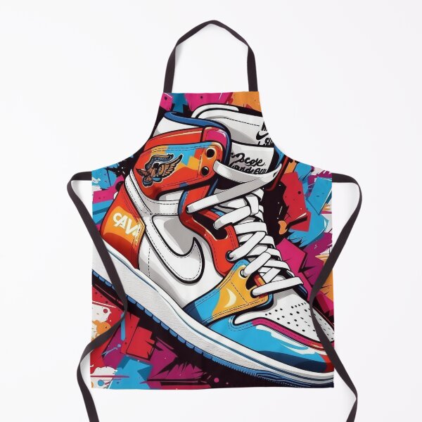 Item preview, vector art colorful graffiti illustration of Jordan 1 sneaker, vibrant color, designed and sold by cepharts.
