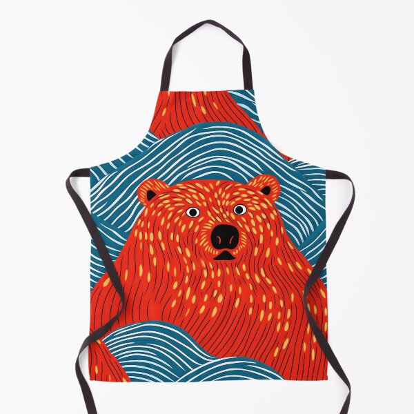 Item preview, Red Wave Bear: The Surprised Warrior designed and sold by EnchantArtCo.