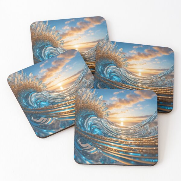 Item preview, Glass Crystal Waves Along a Beach Sunset designed and sold by Butler in the Home.