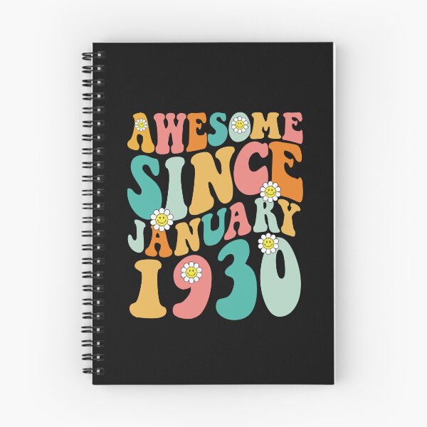 Item preview, Awesome Since January 1930 | Made In 1930 | Retro Groovy Birthday designed and sold by Christina-grich.