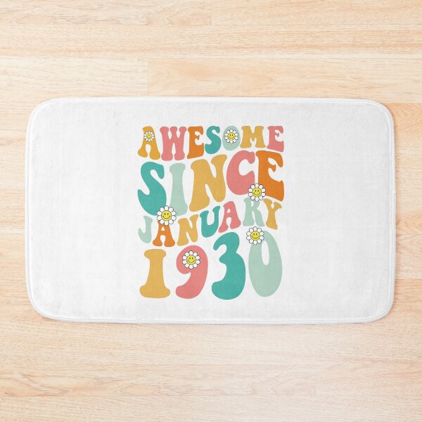 Item preview, Awesome Since January 1930 | Made In 1930 | Retro Groovy Birthday designed and sold by Christina-grich.