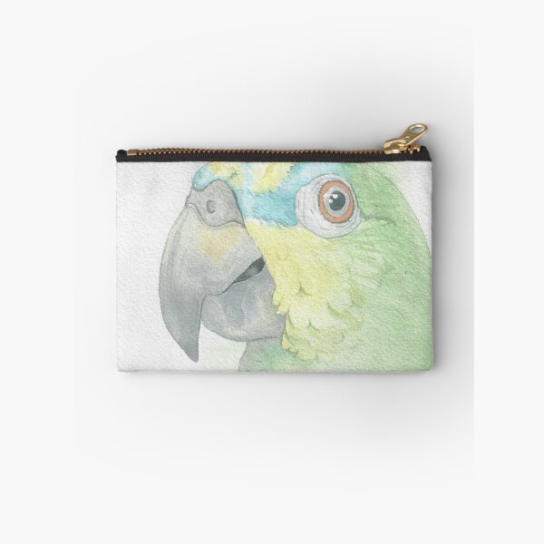 Item preview, Orange winged amazone watercolor portrait v2 designed and sold by L'Atelier Oranjade.