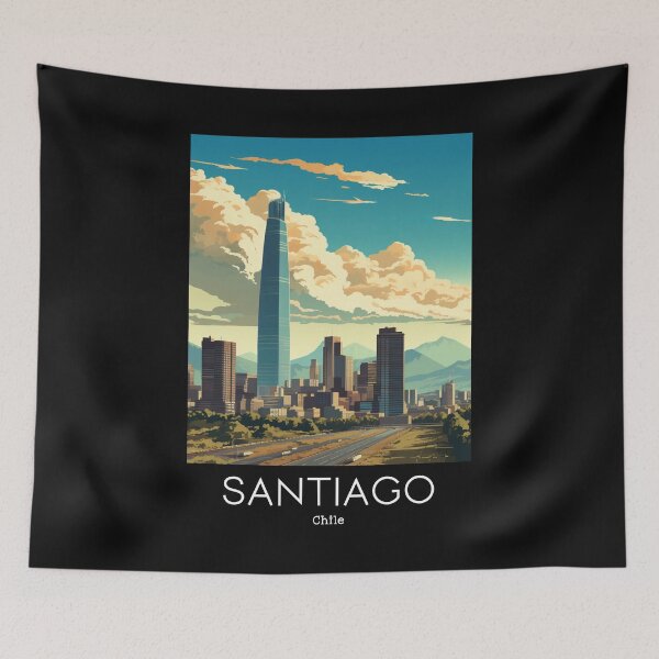Item preview, A Vintage Travel Illustration of Santiago - Chile  designed and sold by GoodOldVintage.