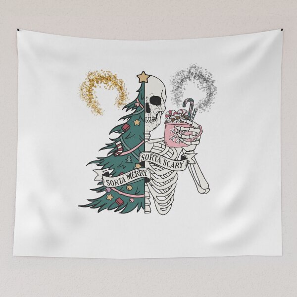 Item preview, Sorta Scary Merry Sorta Christmas Skeleton Tree Santa designed and sold by AME ⭐⭐⭐⭐⭐.
