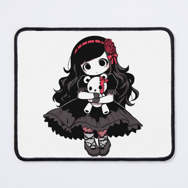 Item preview, Gothic Kawaii Girl with a Bear designed and sold by Anima-aesthetic.