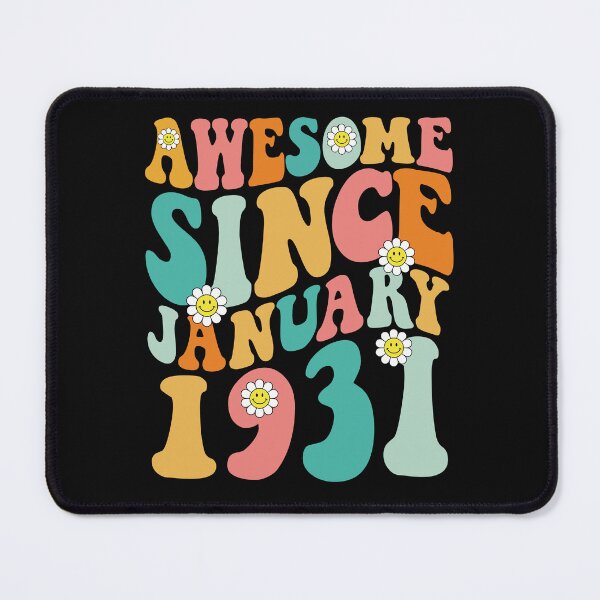 Item preview, Awesome Since January 1931 | Made In 1931 | Retro Groovy Birthday designed and sold by Christina-grich.