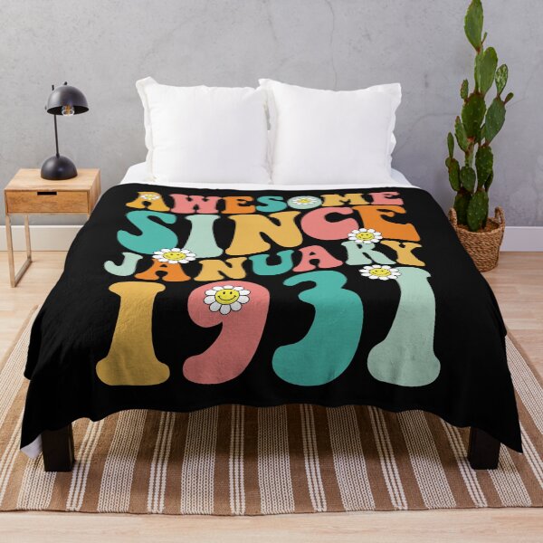 Item preview, Awesome Since January 1931 | Made In 1931 | Retro Groovy Birthday designed and sold by Christina-grich.