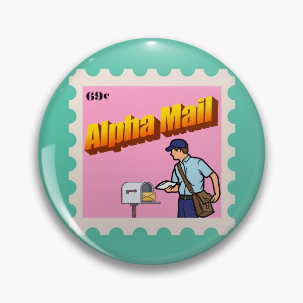 Item preview, Alpha Mail USPS Mailman Funny Sticker designed and sold by hyperfocusrach.