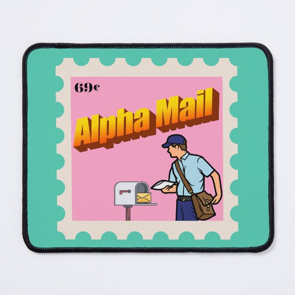 Item preview, Alpha Mail USPS Mailman Funny Sticker designed and sold by hyperfocusrach.