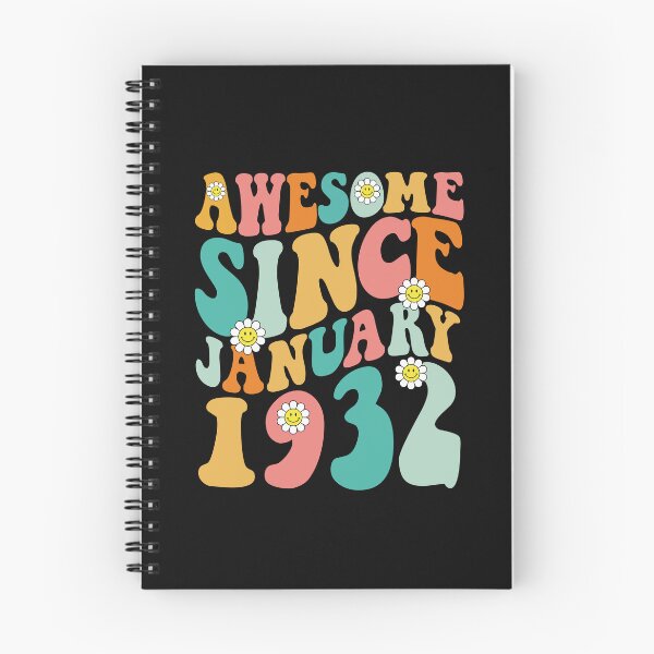 Item preview, Awesome Since January 1932 | Made In 1932 | Retro Groovy Birthday designed and sold by Christina-grich.