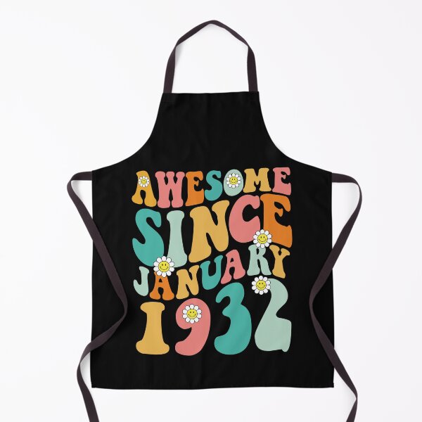 Item preview, Awesome Since January 1932 | Made In 1932 | Retro Groovy Birthday designed and sold by Christina-grich.