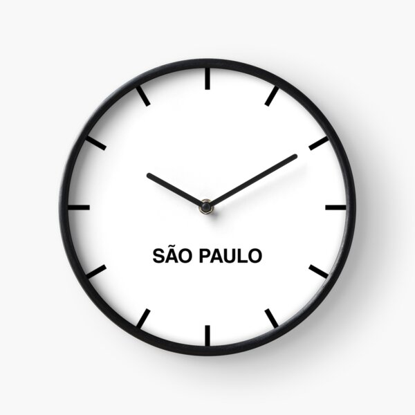 "São Paulo Time Zone Newsroom Wall Clock" Clock for Sale by bluehugo