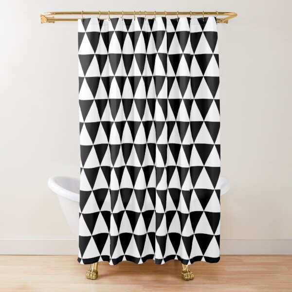 Item preview, Black and White Triangles, Squares and Hexagons, Classic Contemporary Pattern, Gift for Modern Art Lovers designed and sold by PenguinForests.