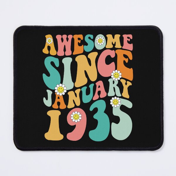 Item preview, Awesome Since January 1935 | Made In 1935 | Retro Groovy Birthday designed and sold by Christina-grich.