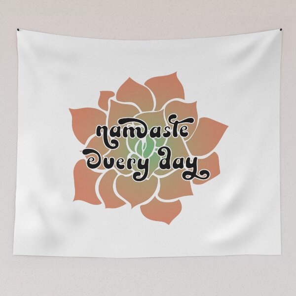 Item preview, namaste every day with california sunset succulent designed and sold by sassandsun.