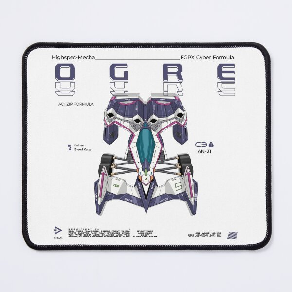 Item preview, Cyber Formula : Aoi Ogre AN-21 detailed illustration with urban graphic design designed and sold by efiik.