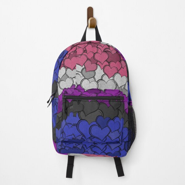 Item preview, Overlapping Hearts in Gender Fluid Pride Flag Colors designed and sold by LiveLoudGraphic.