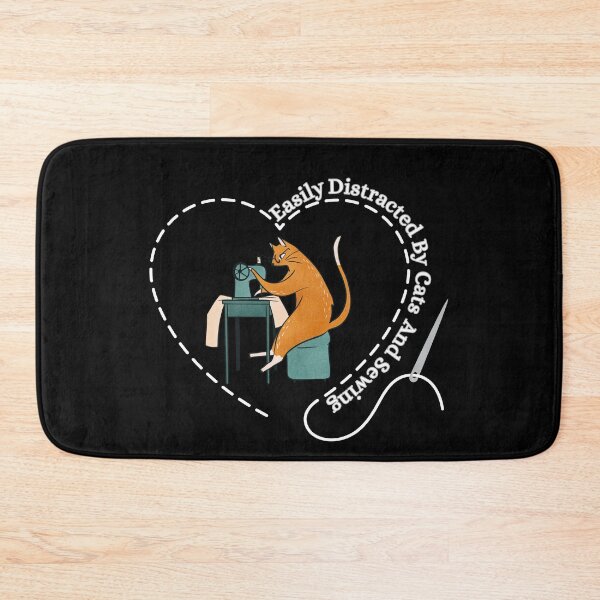 Item preview, Easily Distracted By Cats And Sewing Machine Lover designed and sold by Wiss2Arts.