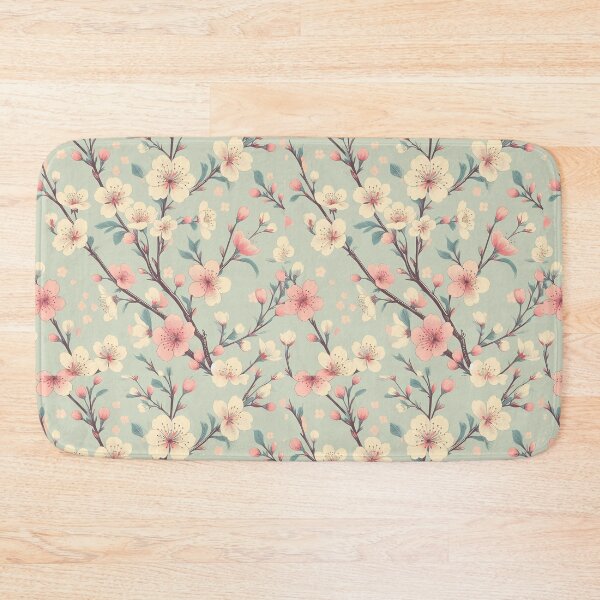 Item preview, Cherry blossom pastel pattern - retro style designed and sold by PatternBouquet.