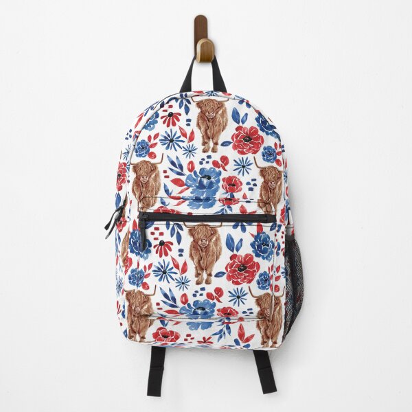 Item preview, Americana Highland Cow Floral designed and sold by cateandrainn.