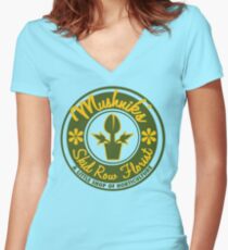 Mushnik's Skid Row Florist Women's Fitted V-Neck T-Shirt