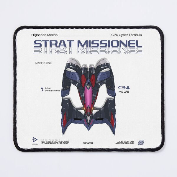 Item preview, Cyber Formula : Missink Link - Strat Missionel MS-3/B detailed illustration with urban graphic design designed and sold by efiik.
