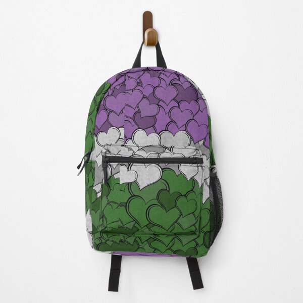 Item preview, Overlapping Hearts in Genderqueer Pride Flag designed and sold by LiveLoudGraphic.