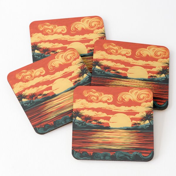 Item preview, Maldivian Sunset Pattern: A Vibrant Art Design designed and sold by Abystoic.