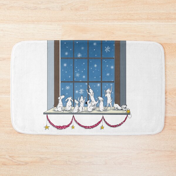 Item preview, ‘Unique Like Me’ Heart Warming Dalmatian Puppies Catching Snow Illustration  designed and sold by Tea&Zoomies.