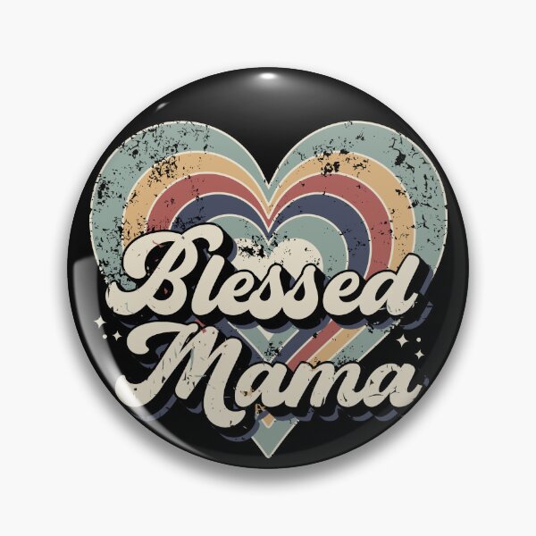 Item preview, Blessed Mama | Thanksgiving Colorful Heart for Mom - Black designed and sold by PearlMoonGrapes.