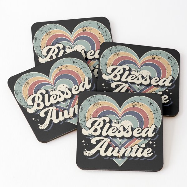 Item preview, Blessed Auntie | Thanksgiving Colorful Heart for Aunt - Black designed and sold by PearlMoonGrapes.