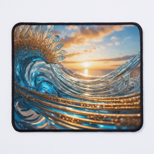 Item preview, Glass Crystal Waves Along a Beach Sunset designed and sold by Butler in the Home.